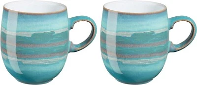 £38.78 • Buy Denby 124048812 Azure Coast 2 Piece Large Curve Mug Set