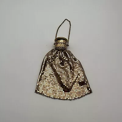 Vintage Whiting & Davis Brass Beggars Accordion Expandable Purse Bag Art Deco • $110.49