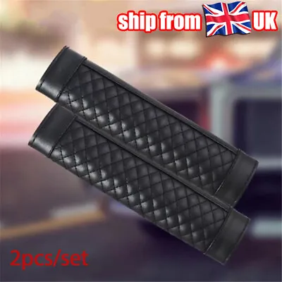 £6.95 • Buy 2pcs Leather Car Seat Belt Cover Pad Safety Shoulder Strap Cover Universal UK