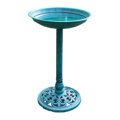£16.95 • Buy 63cm Tall 40cm Diameter Traditional Resin Garden Bird Bath