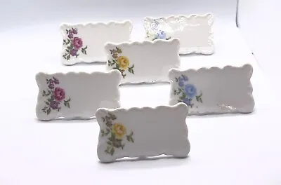 6 Pieces Vintage Porcelain Place Menu Name Tag Cards Japan • $20