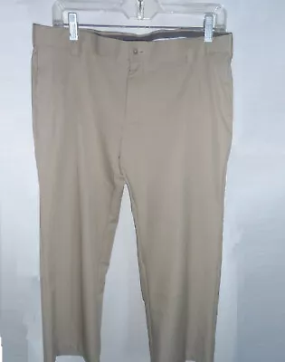 Haggar 40x26 Taupe Khaki Comfort Expandable Stretched Elastic Waist Dress Pants • $16.90