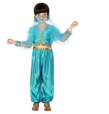 Child Jasmine Arabian Princess Belly Dancer Girl Book Week Fancy Dress Costume • £9.99