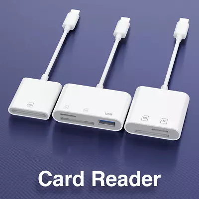 Memory Card Reader USB Adapter Micro Type C SD TF OTG For IPhone Android Samsung • $9.45