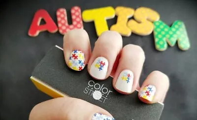 AUTISM AWARENESS ~ 2018 RETIRED ~ Color Street Nail Polish Strips ~ Puzzle • $24.95