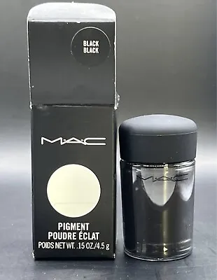 MAC Pigment Eyeshadow Loose Powder Full Size 0.15oz/4.5g - BLACK BLACK (matte) • $18.99
