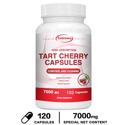 Tart Cherry Capsules 7000mg - Sleep Support Muscle Recovery Joint Health • £13.27