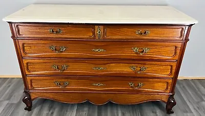 French Antique Marble  Topped Chest Of Drawers / Sideboard (LOT 2716) • £699