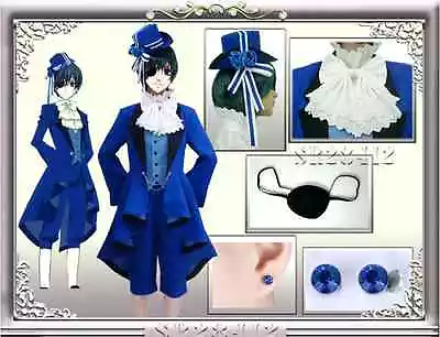 Black Butler Ciel Phantomhive Cosplay Costume Full Set Dress • $43