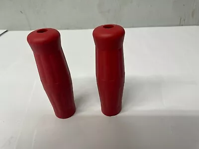 Honda Vintage Style Red Rubber Coke Bottle Street Bike Grips 7/8  130MM • $15.99