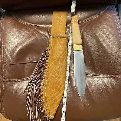 Mountainman 13”bowie Knife With Great Leather  Sheath • $198