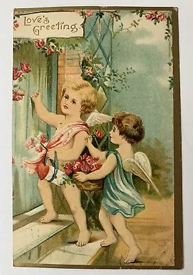 Vintage 1911 Valentine's Day Postcard Love's Greeting • $3