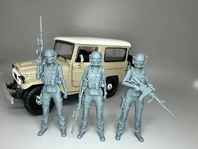 1/24 Scale Sexy Delta Force/Spec Ops Military Girls Resin Figures Set Of 3 • $60