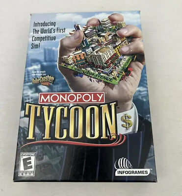 Monopoly Tycoon PC CD-ROM 2001 Disc Game Big Box • $8.95