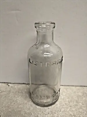 Vintage Listerine - Lambert Pharmacal Company Glass Bottle 4.5  Medicine Bottle • $5