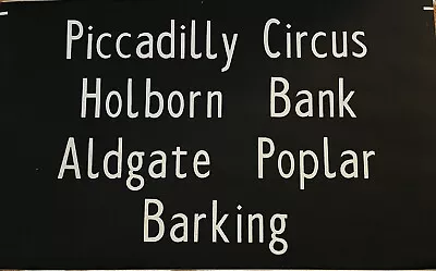 1968 London Bus Destination Blind Piccadilly Circus Bank Holborn Aldgate Poplar • £34.49