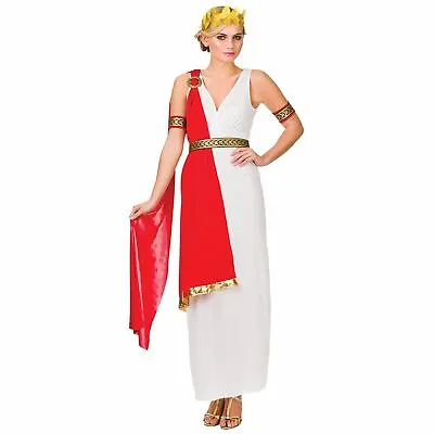 Ladies Glamorous Roman Lady Godess Halloween Fancy Dress Up Party Costume New • £19.69