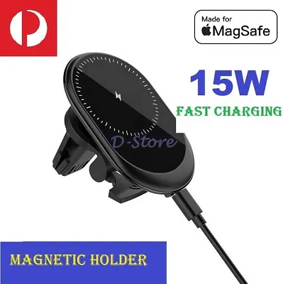 15W Magnetic Car Phone Holder Wireless Charger MagSafe IPhone15/14/13/12 Pro Max • $22.99