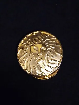 Vintage Listed As Unsigned Anne Klein Gold Tone Round Lion Head Scarf Clip • $2.45