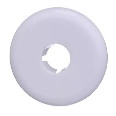 1/2 In. Copper Tube Size Flange Escutcheon Plate In White Plastic • $2.54