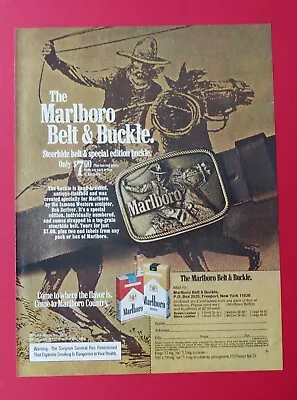 1975 Marlboro - Belt & Buckle Coupon  (Offer Already Expires) Color AD • $8.94