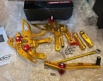 Adjustable Rearsets For Yamaha YZF R6 2006-2016 Rear Set Footrest Foot Pegs Gold • $106.99