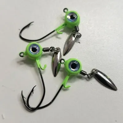 (3)  1/16oz Freestyle Underspin Jighead With Wire Keeper #2 Sickle Hook • $4.99