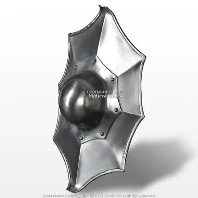 Functional Battle Ready Talhoffer Sparring Buckler Shield 16G Steel SCA HEMA • $35.98