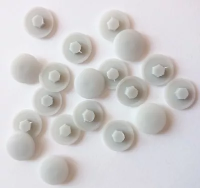 £2.19 • Buy LIGHT GREY Confirmat Screw Hex Head Caps Hole Cover 12mm Push Fit Furniture