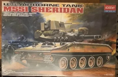 Academy 1/35 M551 Sheridan U. S. Airborne Tank 13011 1:35 Scale Model Kit • $47.99