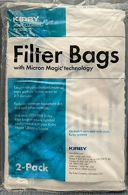 $10.50 • Buy Kirby Vacuum Cleaner Bags Hepa Cloth Sentria II F Style Micron Magic (2 Bags)