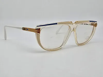 Cazal Mod 316 Col 635 White Blue Gold Eyeglasses Frame West Germany 58-13-135 • $285.99