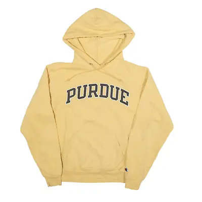 CHAMPION Purdue University USA Hoodie Yellow Pullover Womens S • £8.99
