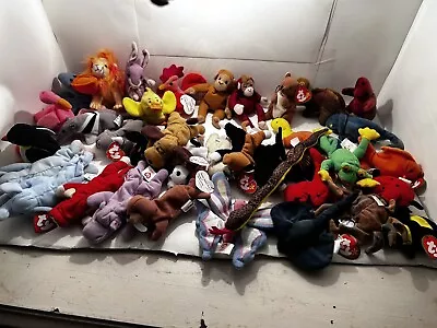 Mini Beanie Babies Lot Of 37 • $50