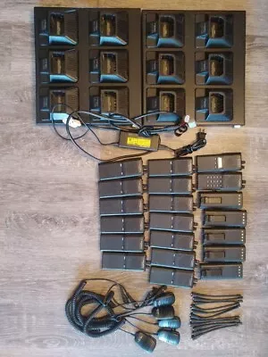 Lot Motorola Radius P1225 UHF GMRS Radios Power Supply Antennae Chargers Mic • $750