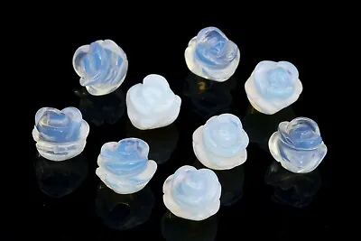 5 Pcs White Opalite Beads Rose Carved Beads 7-8/10/12MM • $4.99