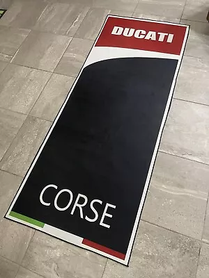 Ducati Motorcycle Decor Garage Mat Carpet Workshop Showroom 200cm X 60cm • $89.99