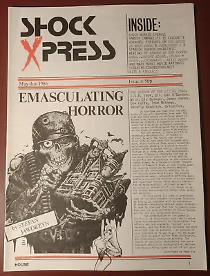 Shock Xpress: Issue 4 May/June 1986 - UK Horror Fanzine / Chuck Norris • $14.16