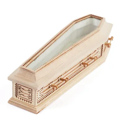 Unfinished Wood Extremely Detailed Miniature 1:12 Coffin • $90.29