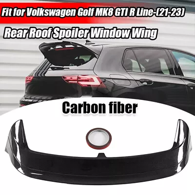 Carbon Fiber Rear Roof Spoiler Lip Top Wing For VW Golf 8 MK8 R Line 2021-23 • $119.99