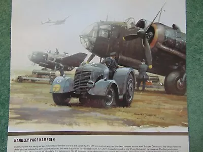 Michael Turner Aircraft Print 'Handley Page Hampden' (Ex Calendar)  16 • £5