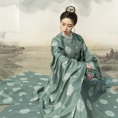 Men Hanfu Fashion Ming Dynasty Wide Sleeve Robe Round Neck Gown Dress Women Set • $53.19