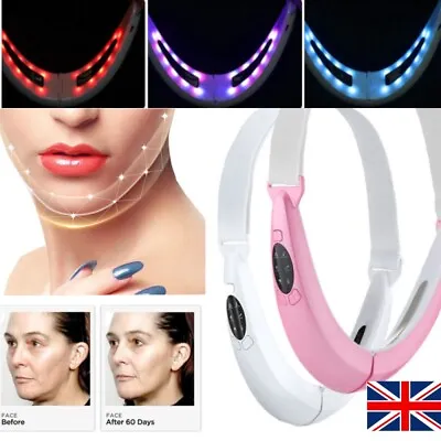 Microcurrent Face Skin Tightening Lifting Device V-Shaped Facial Beauty Machine • £14.95