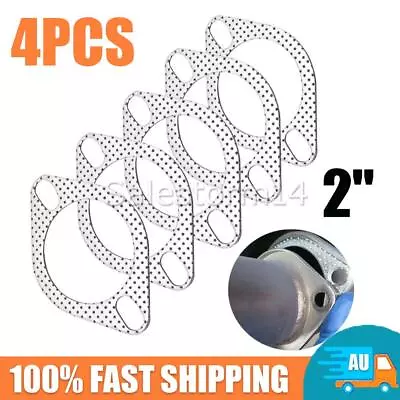 4X 2  51MM EXHAUST GASKET - 107MM BOLT SPACING 3 INCH FLANGE 4 Pieces OZ • $9.95