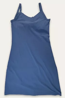 PATAGONIA Vitality Tank Dress Blue Tank Spaghetti Strap Shelf Bra Size M • $25