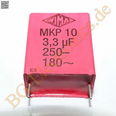 2 X 3.3μF 3.3uF 0nF 250V MKP-10 RM27.5 Film Capacito WIMA 2pcs • $10.62