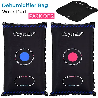 2x1kg Car Home Dehumidifier Large Dry Bag Moisture Killer Absorber Pad Reusable • £9.85