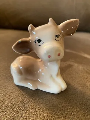 Vintage Miniature Ceramic Cow Figure Japan • $3.82