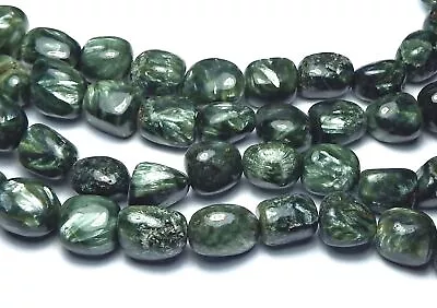 16  Strand RUSSIAN SERAPHINITE 10-12mm Nugget Beads / Necklace NATURAL • $36.80