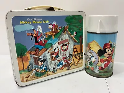 Vintage Mickey Mouse Club Lunchbox And Thermos • $20.50